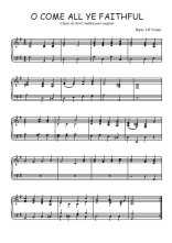 Téléchargez l'arrangement pour piano de la partition de Traditionnel-O-come-all-ye-Faithful en PDF
